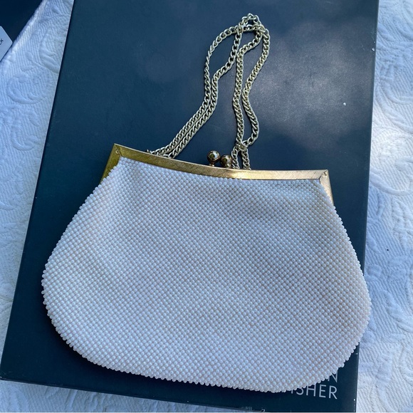 Handbags - pearl gold clutch handbag